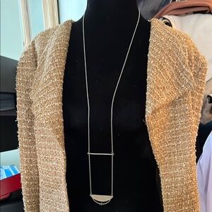 Sleek Silver‎ Geometric Necklace